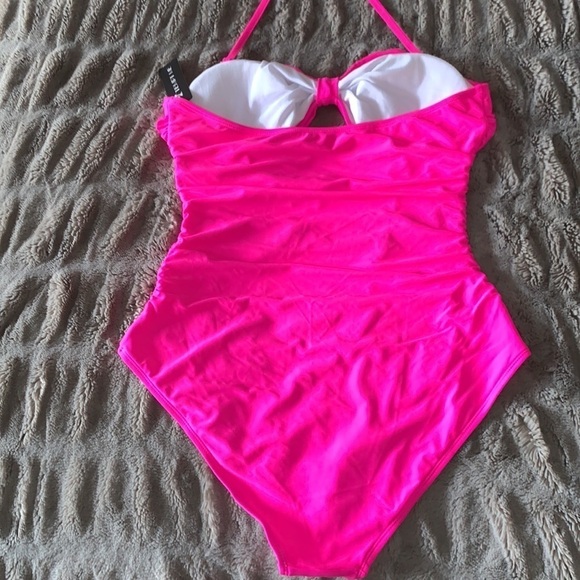 NWT Tempt Me Removable Adjustable Halter Retro High Waist One Piece Swimsuit XL - Picture 7 of 10